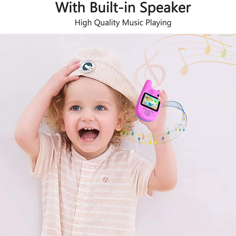 8MP Kinder Kamera Video Camcorder mit Dual Linsen 2,0 Zoll IPS Sn Automatische Mit Schwerpunkt Musik und Spiel Modus (Rosa)