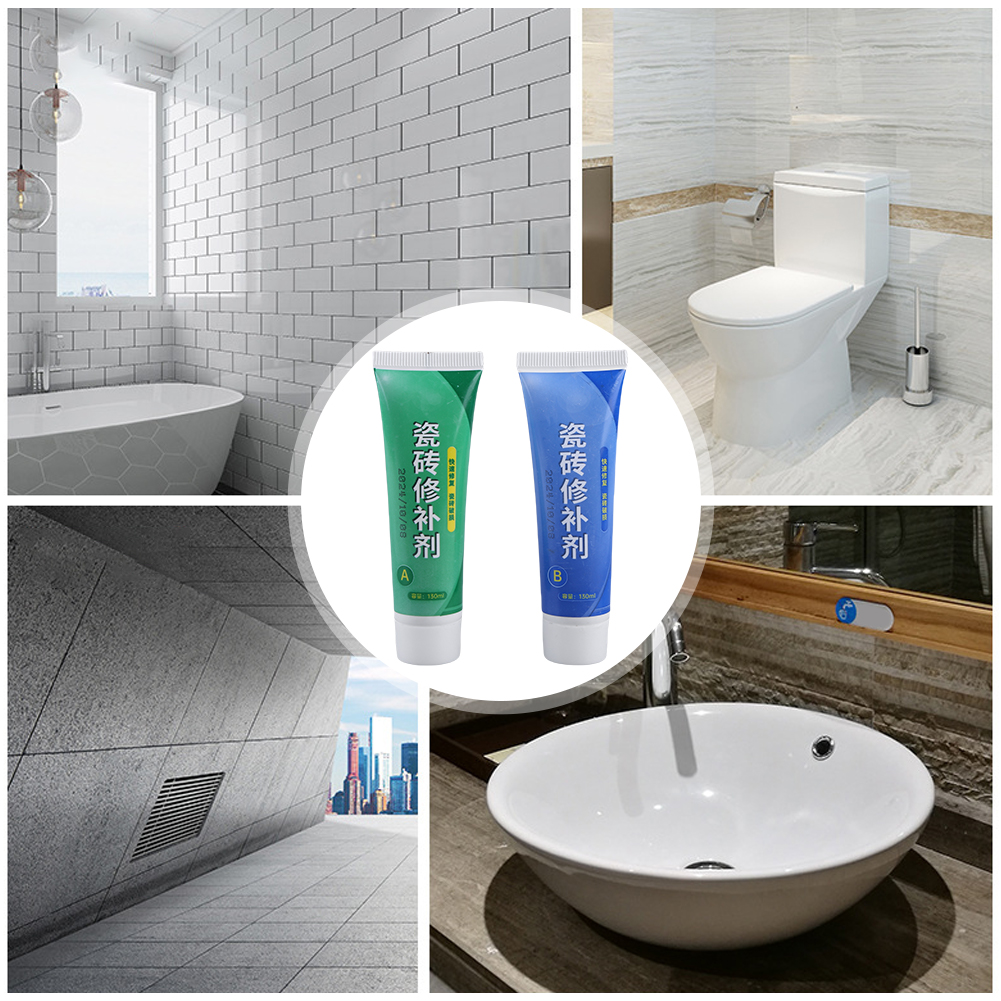 Tile Repair Kit Marble Repair Kit Shower Repair Kit Porcelain Repair Kit Tile Repair Agent for Chips Dents Cracks Holes Scratch