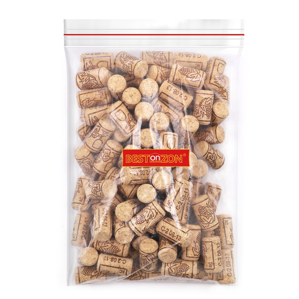 BESTONZON 100pcs Natural Corks Natural Cork Stoppers Craft Replacement Corks Sealing Cover for and Beer
