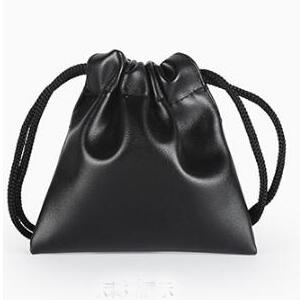 1pc 7x8, 9x9, 12x11, 11x15, 15x20, 21x25cm Drawstring PU Leather Bags Jewellery Pouches Packing Pouch Storage Bag: 9x9cm