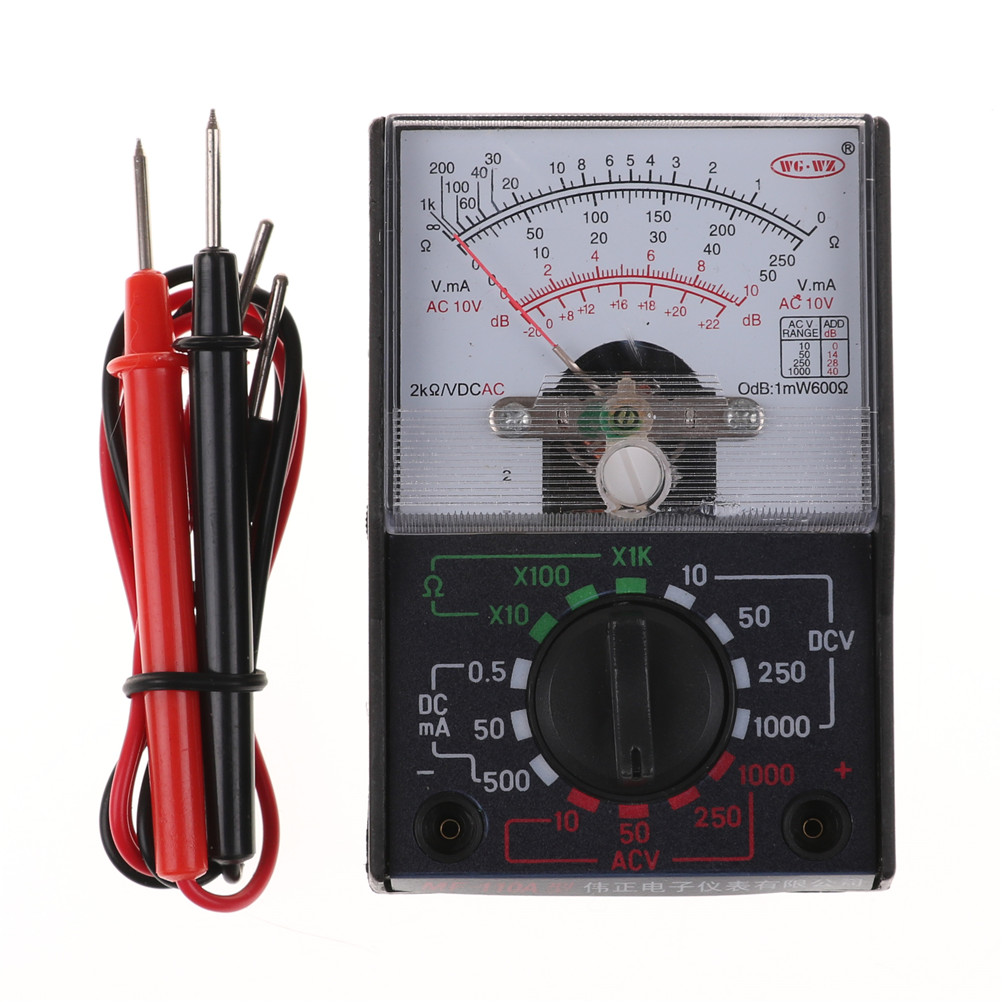 1 * MF-110A AC/DC 1000 V Voltmeter 250mA Ampèremeter 1 K Weerstand Meter Analoge Multimeter Tool