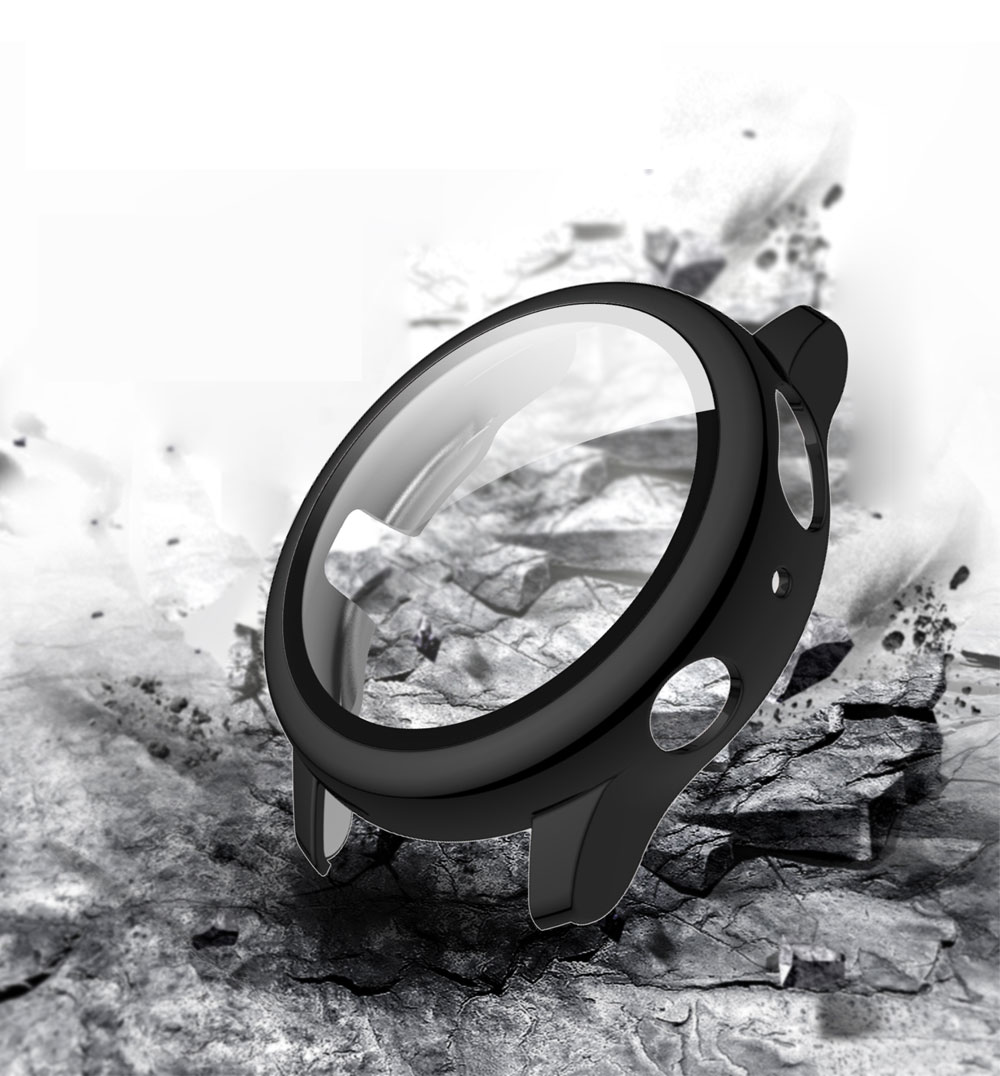Filmfodral för samsung galaxy watch active 2 40mm 44mm plätering täcka tillbehör aktiv 2 40 44 härdat glas skärmskydd