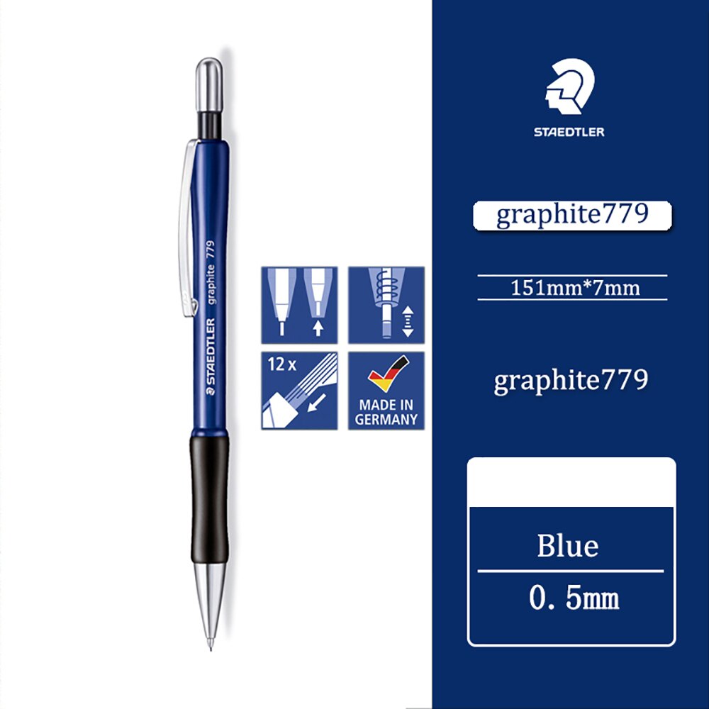 Staedtler 779 mekanisk blyant papirvarer kontorartikler skoleartikler 0.5mm/0.7mm: 05 blå