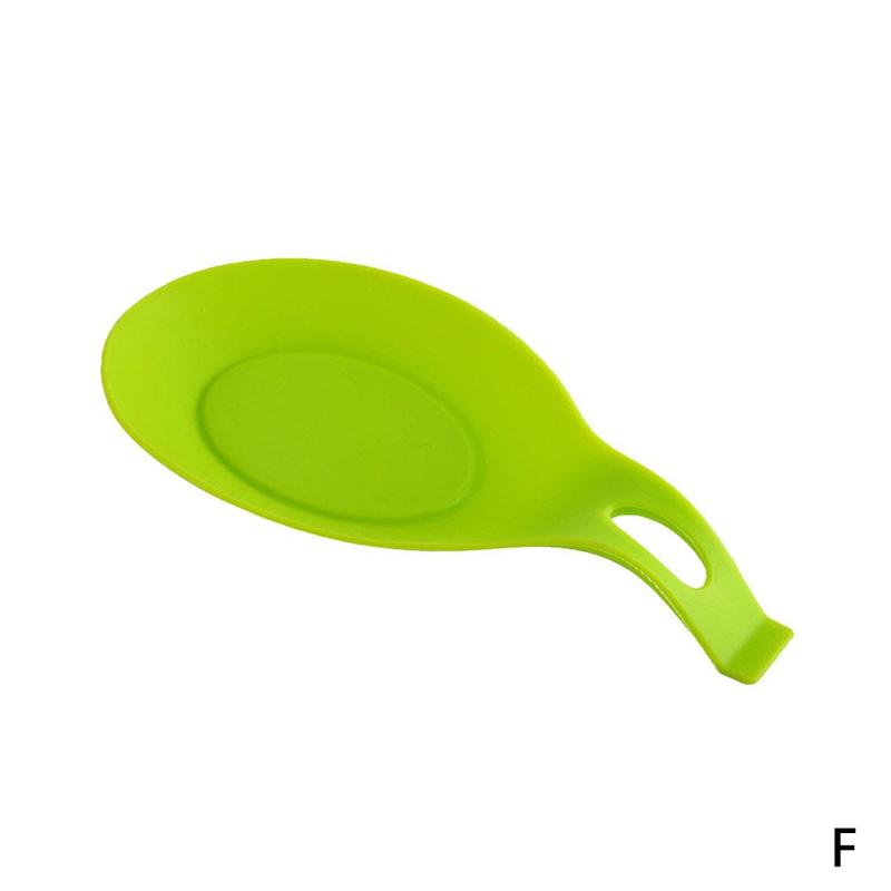 1 Stck Lebensmittel Klasse Silikon Löffel matt Wärme Geschirr Matten Löffel Rest Gerät Küche Utensilien Küche Gerichte: F