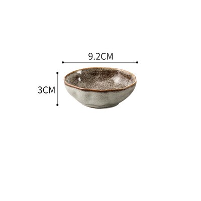 Kinglang Japanse Stijl Retro Rijstkom Keramische Diner Plaat Enkele Servies Salade Voedsel Schotel Grote Ramen Soepkom: Sauce Dish