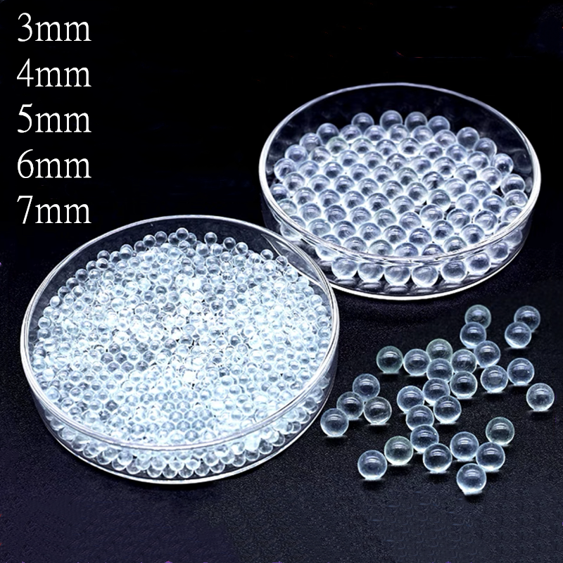 1000 Uds. De cuentas de vidrio transparente antiherbullido de laboratorio de diámetro 3/4/5/6/7mm, bolas de vidrio de jazma y lima de alta precisión para experimentos escolares