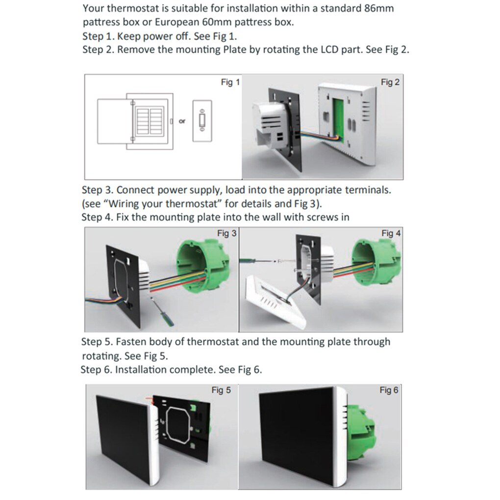 Programmable Room Thermostat with Backlit LCD Touch Screen Water Heater Controller BHT-8000-GA Arrivals