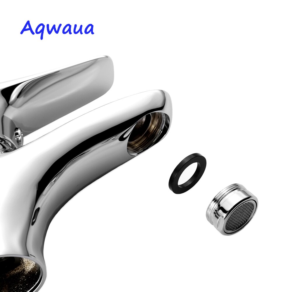 Aqwaua robinet aérateur fixation sur grue SUS304 24MM filetage mâle plein débit bec barboteur filtre cuisine salle de bain accessoires