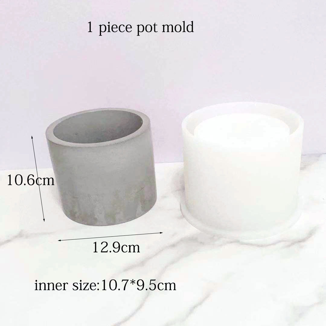 Duże donice ogrodowe z lastryko Forma silikonowa Okrągłe formy betonowe robić doniczki 15 cm Świeca Kubek Żywica Naczynie Forma gipsowa: śliwka