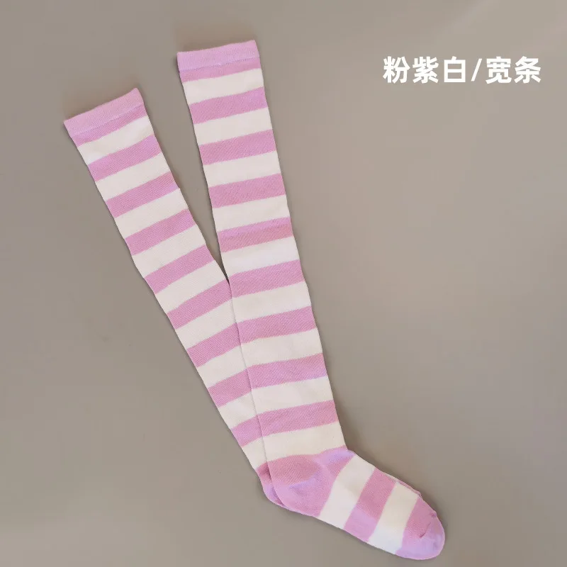 Womens Kousen Warm Dames Meisjes Zwarte Lange Winter Dij Hoge Sokken Gestreepte Over Boven Knie Katoenen Sokken Cosplay 2022