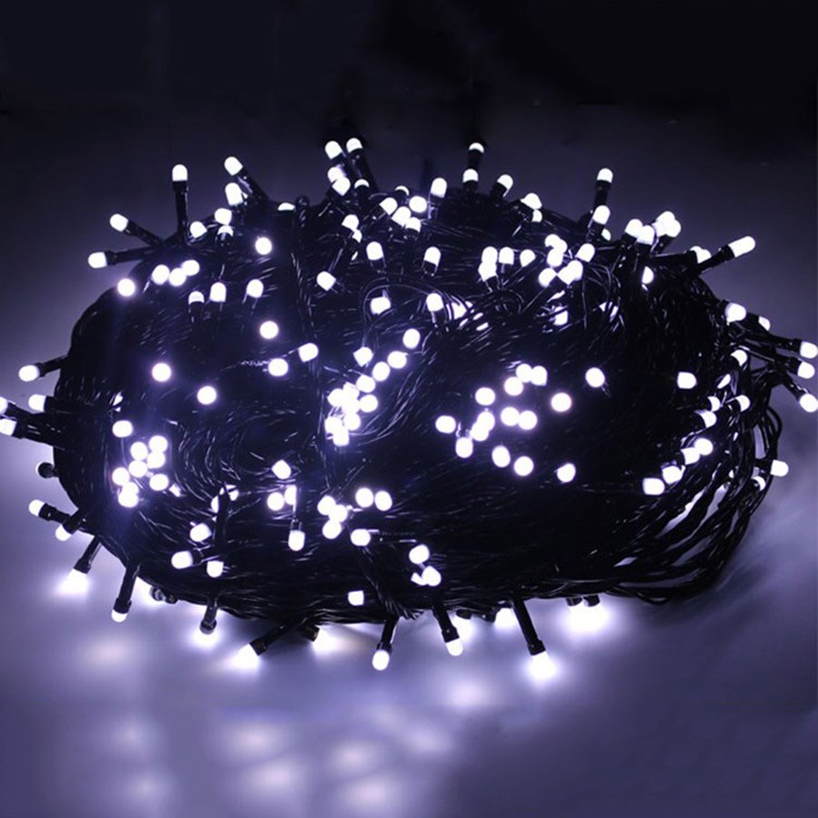 Thrisdr Black Wire Outdoor christmas Lights Led String Fairy Light 100M 50M 8M Christmas fairy light Party Garland light