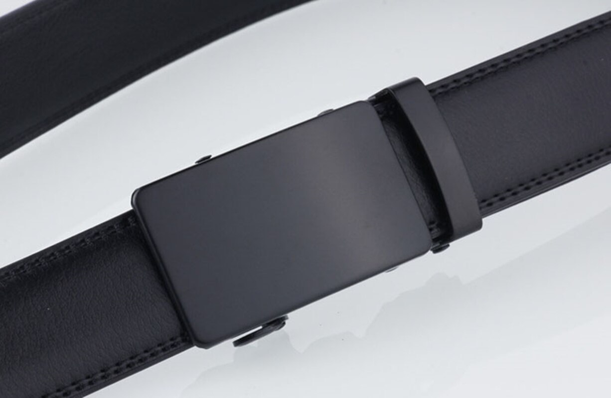 Men Imitation Leather Belt Alloy Automatic Buckle Belt Business Affairs Casual Men Belt pasek M175