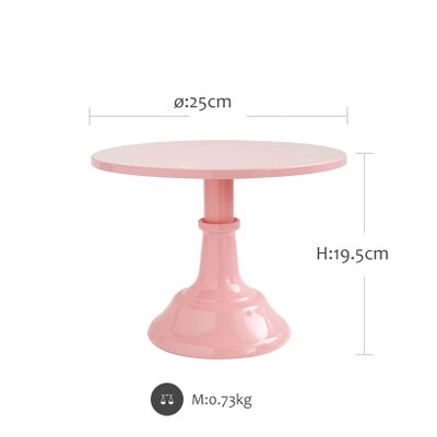 Sweetgo Grand Baker Cake Stand 10 Inch Voor Bruiloft Tafel Verstelbare Hoogte Fondant Cupcake Display Accessoire Party Bakvormen: Pink