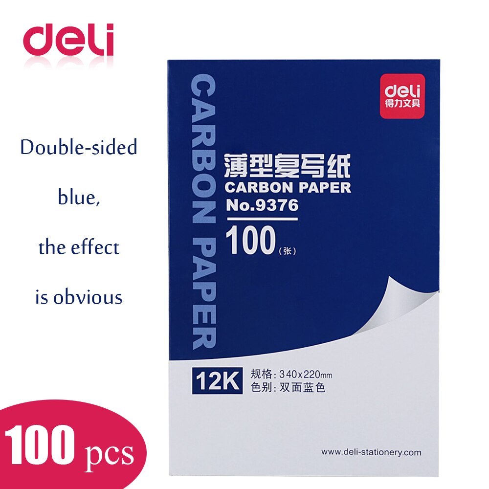 100 sheets/lot A4 double side blue carbon paper 12K financial Special Business School Office Supplies