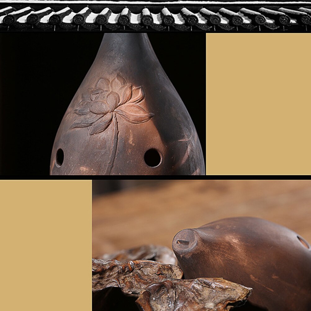1pc kinesisk fløyte 10 hull xun instrument keramisk ocarina gammelt musikkinstrument for nybegynnere artister utøvere