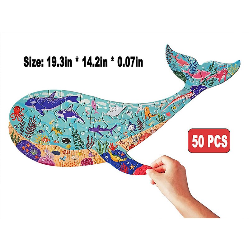 Forme animale Puzzles pour adultes baleine pingouin Triceratops Panda éléphant Lion Puzzle jouets éducatifs pour enfants plancher Puzzle