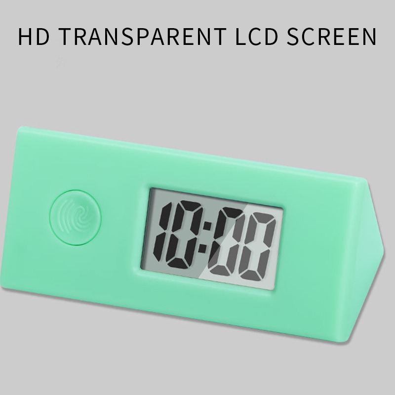 Silent Luminous ABS Digital Electronic Clock Student Exam Study Library Pocket Watch Green Backlight LCD Display Mini Portable