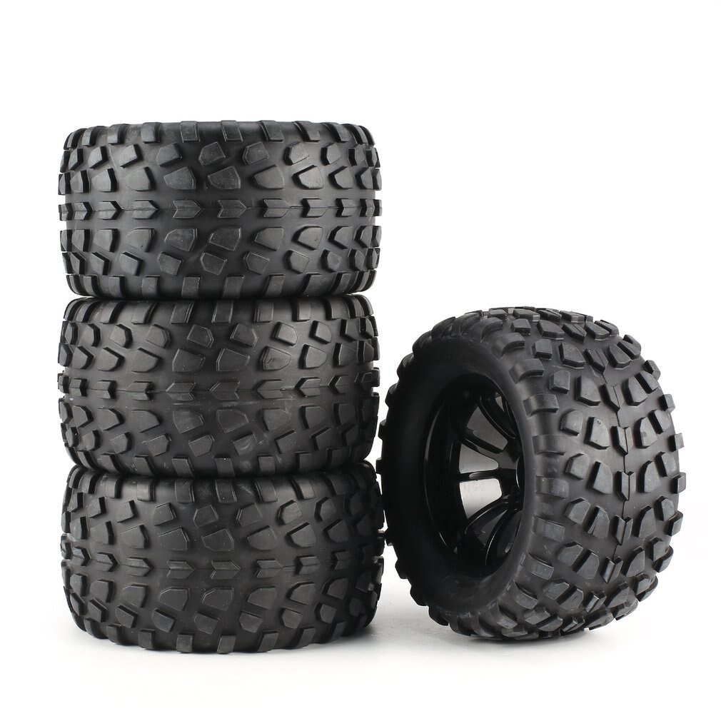 4 Stuks 130Mm 10 Contour Dump Foetale Bloem Off-Road Velg En Banden Voor 1/10 Monster Truck racing Rc Auto Accessoires