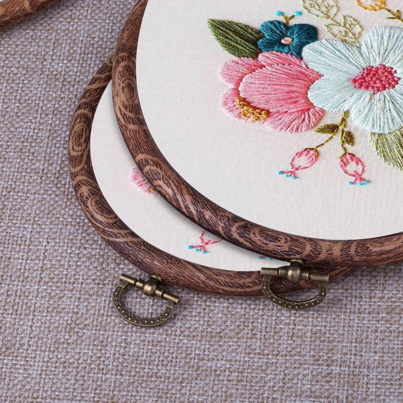 1pc Embroidery Hoop Photo Frame Cross Stitch Hoop Ring Embroidery Circle Sewing Kit Frame Craft For Art Craft Sewing Hang Decor