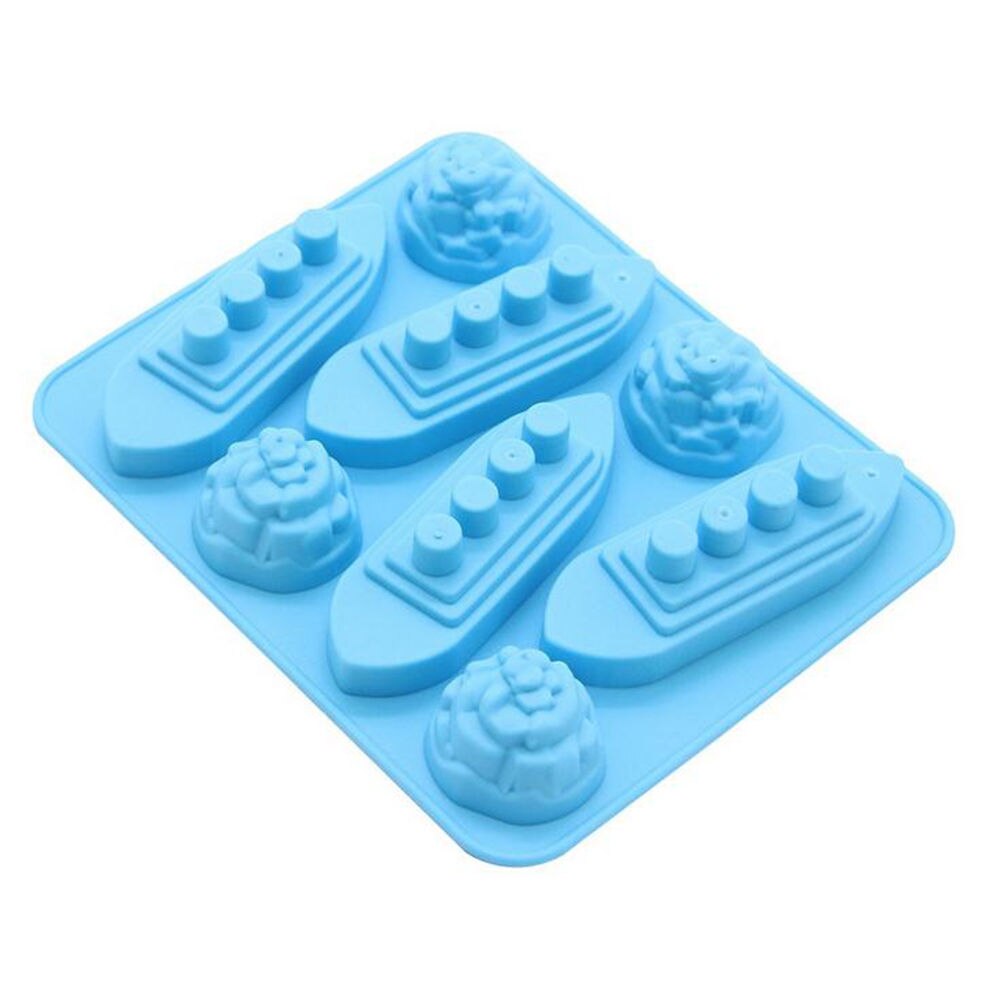 Silicone Titanic Shaped Ice Cube Mold Trays Ice Patterns Boat Iceberg Shape Carving Mold Mould Maker For Party Drink