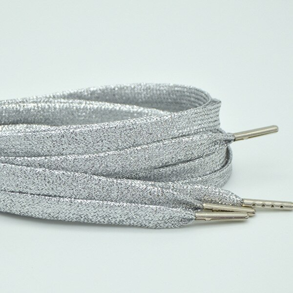 1Pair Flat Shoelaces Silver Metal Head Laces Camping Shoelaces Strings 115cm Metallic Glitter Shiny Gold Shoelace Shoe Lacing: B
