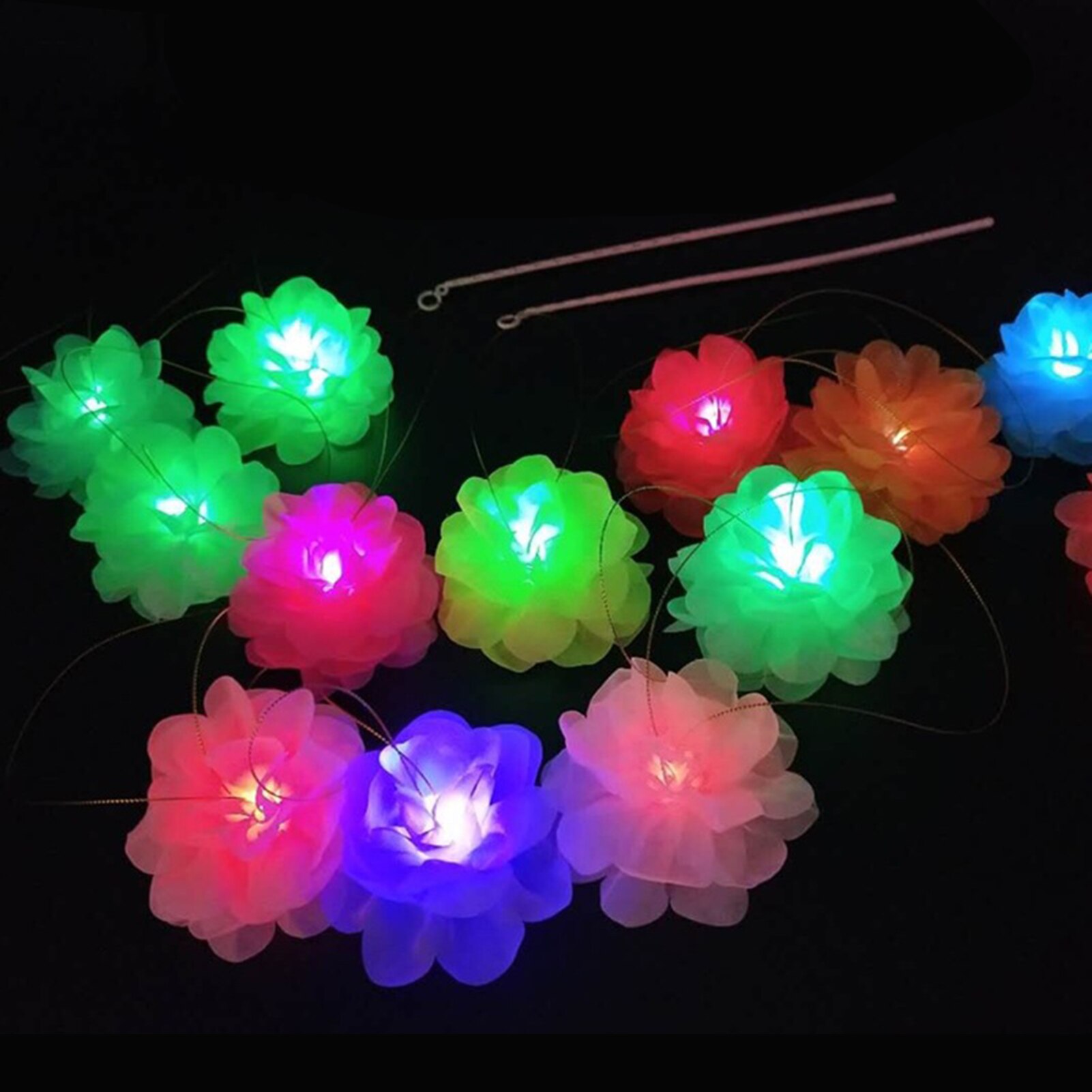 Draagbare led-lamp, bloesem lotusbloemlamp, gloeiende lantaarn, feest, festival speelgoed