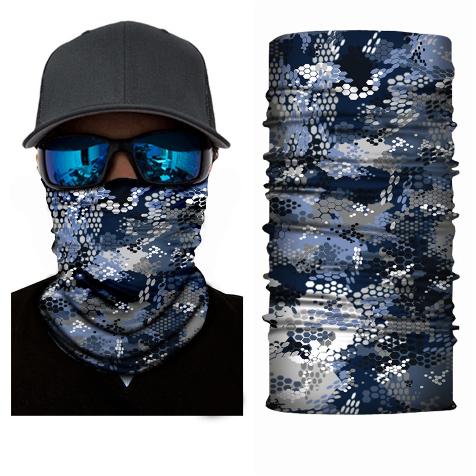 Printed Seamless Bandana Sports Headband Balaclava Neck Buff Outdoors Washable Mask Scarf Face Shield Women Men Spider Punisher