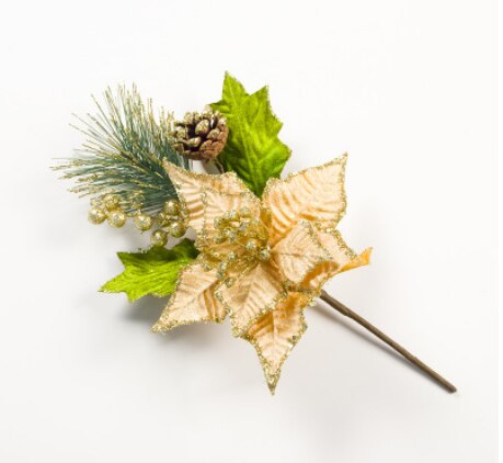 Kerstboom Decoratie Producten Goud/Rood/Sliver Pine Cone Kerstboom Toppers 3 Kleur: Goud
