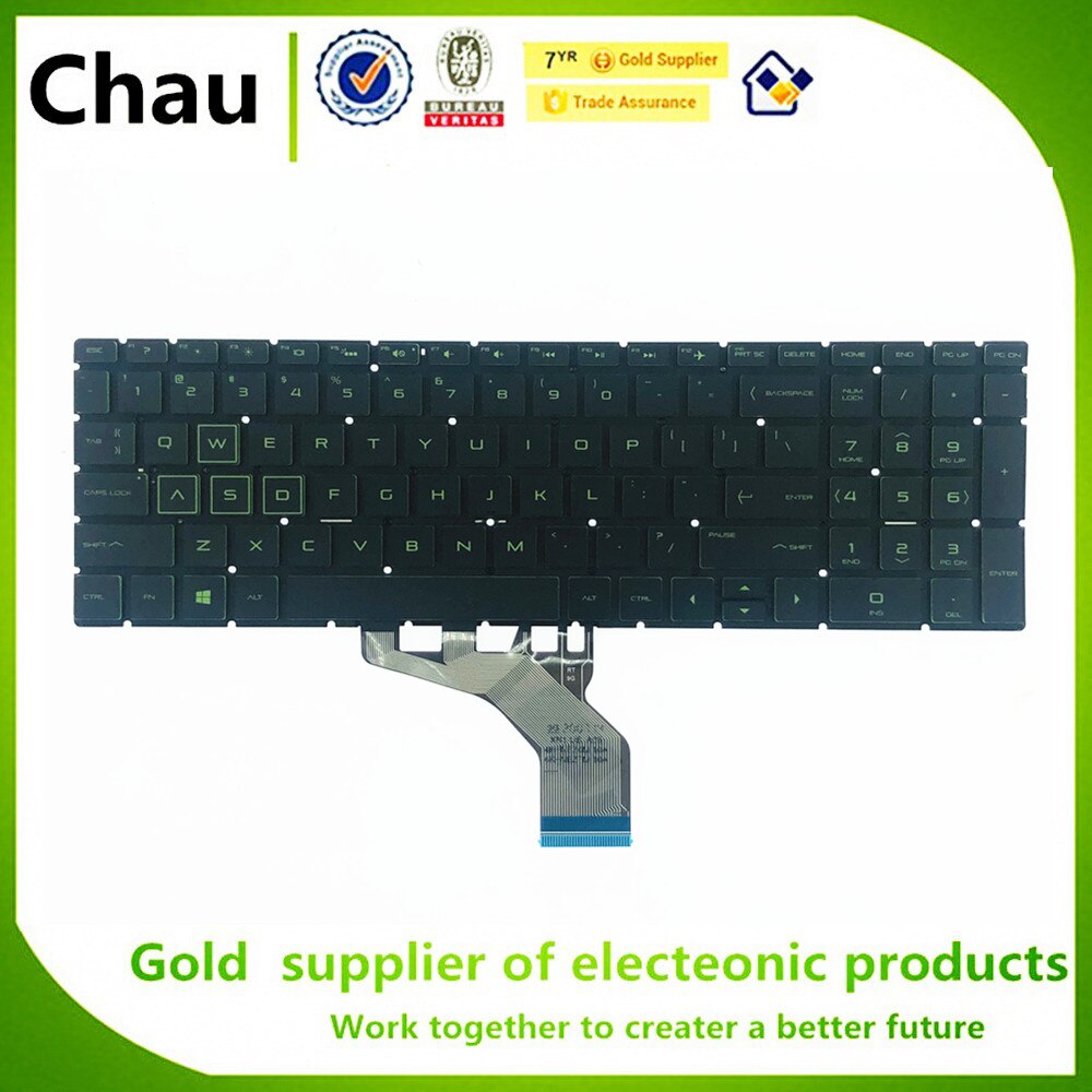 Chau For HP Pavilion 15-DK 15T-DK000 15-DK0021NW 15-DK0007CA 15-DK0010NR TPN-141 Backlit Keyboard, without Frame