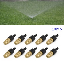 5XGarden Spray Nozzle Adjustable Brass Misting Hose Watering Sprayer Tool Supply