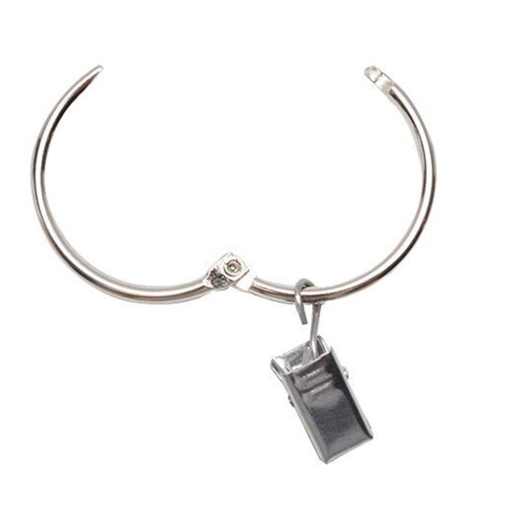 24pcs Metal Snap Ring Curtain Buckle Simple with Opening Multifunction Hooks Hanger Racks Household Supplies