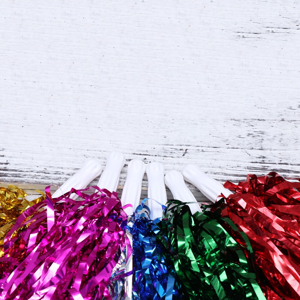 12PCS Colorful Cheer Props Cheerleader Pom Poms Cheer Poms for Competition