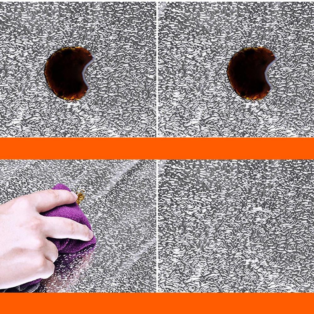 Kithchen High Temperature Oil Stickers Waterproof Self-Adhsive Wall Stickers Cabinet Wallpaper Aluminum Foil Cabinet Wallpaper