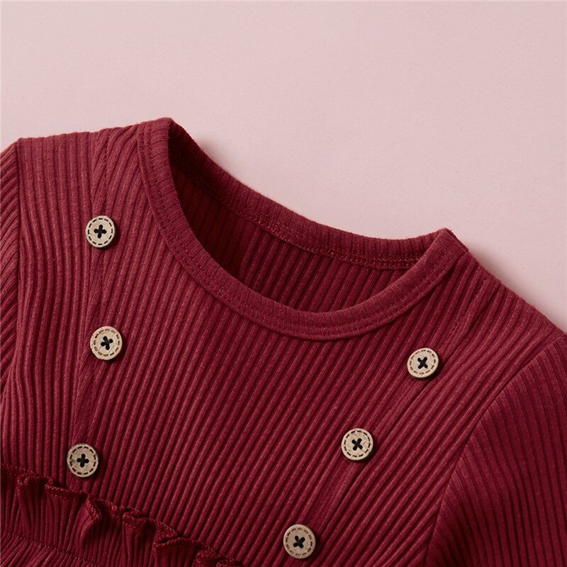 Baby Meisje Kleding Herfst Winter Meisjes Pasgeboren Kleding Katoen Effen A-lijn Prinses Jurk Vestidos Nina Gewaad Bebe Fille