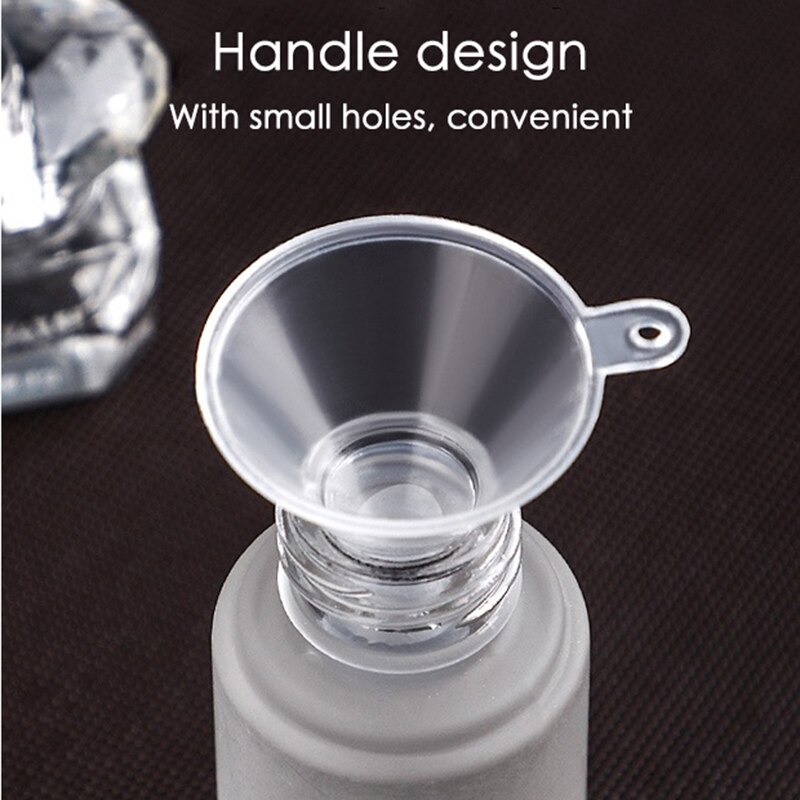 Mini tragt parfume dispenser tragt små aluminium / plast tragte til laboratorieflasker sand kunst krydderier pulver æterisk olie