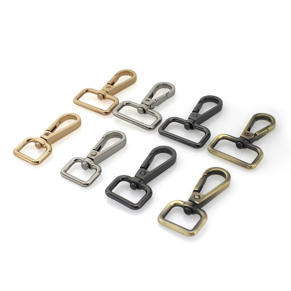 1pcs Metal Snap Hook Swivel Eye Trigger Clip Clasp for Leather Craft Bag Strap Belt Webbing 5/8" 6/8" 1" Three Size More Color