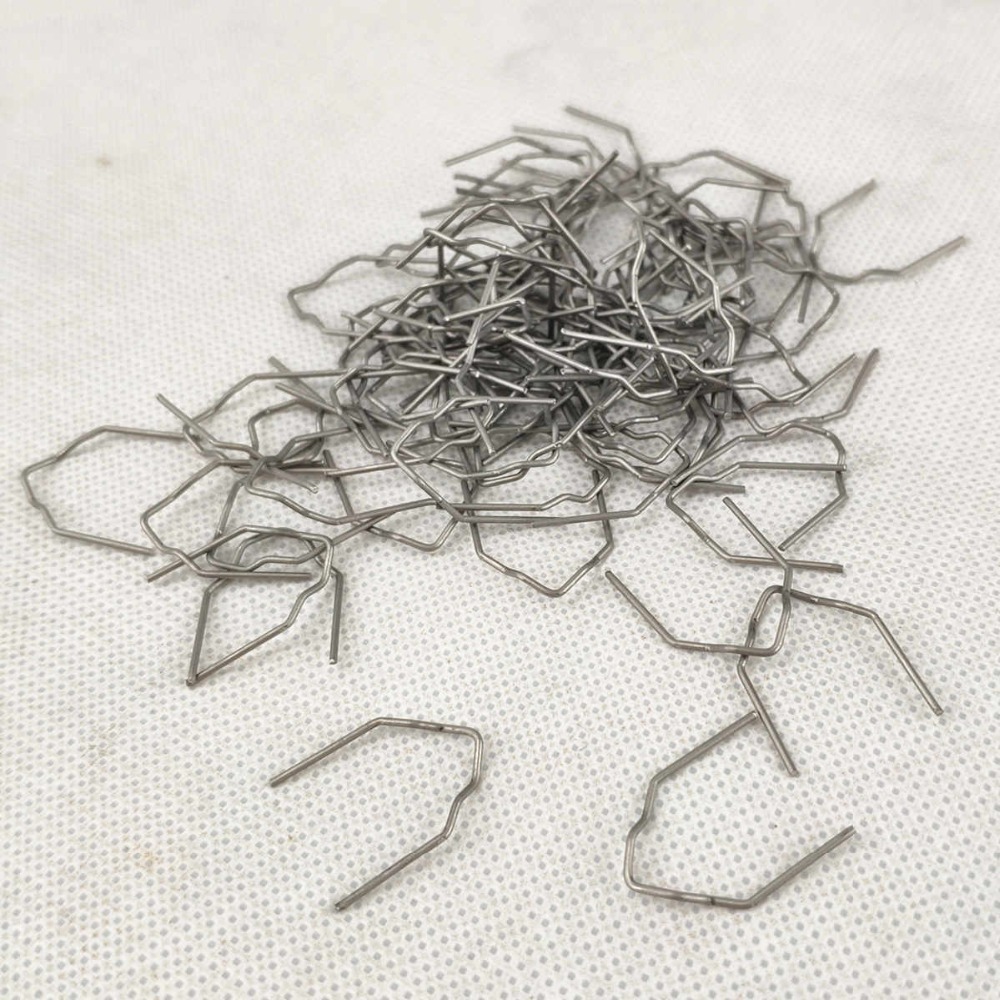 100x0.8mm Corner Wave Thermal Thermo Staples Repair Kit For Stapler Bumper Auto