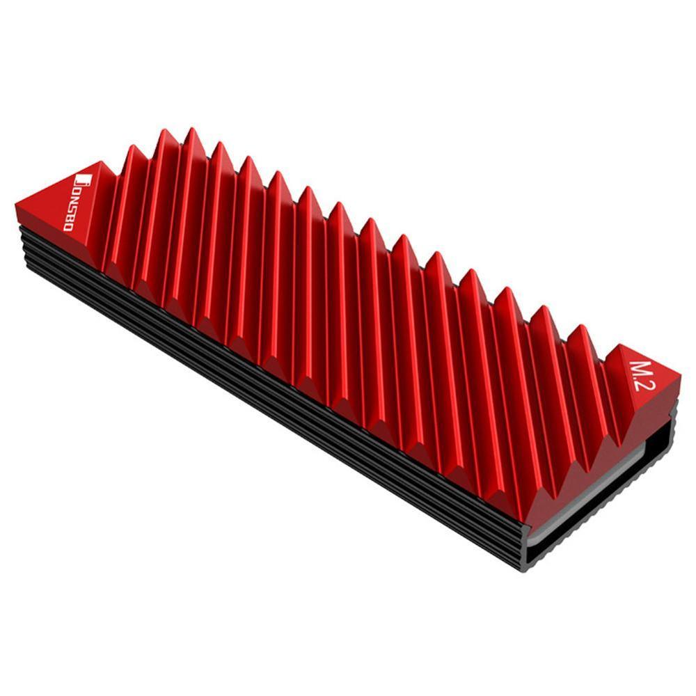 M.2 2280 SSD Hard Disk Aluminum Alloy Heat Dissipation Heat Thermal Fin with Sink Pad For Desktop PC C5X1: red