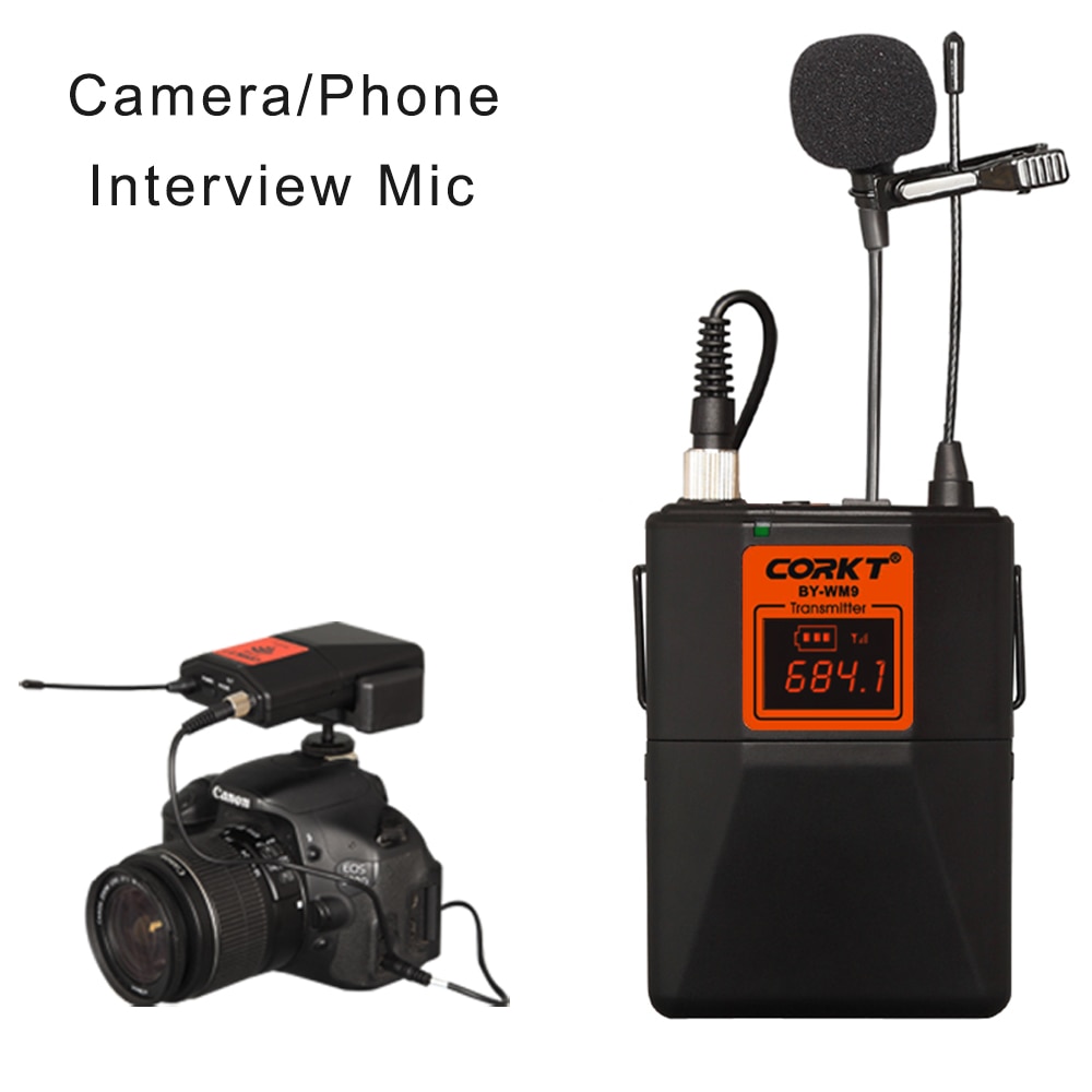 Professionele Draadloze Opname Microfoon Voor Slr Camera 'S En Camcorders En Telefoons Interview Video-opname Uhf Revers Mic