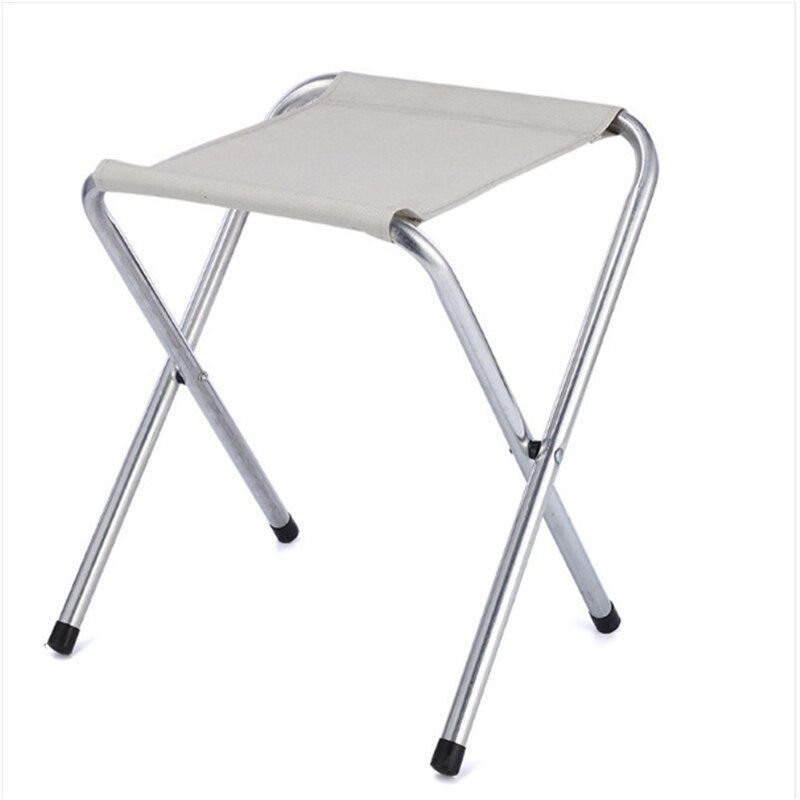 Tragbare draussen Camping Klappstuhl Sitz Mini Strand Angeln Picknick Reise Hocker: Weiß