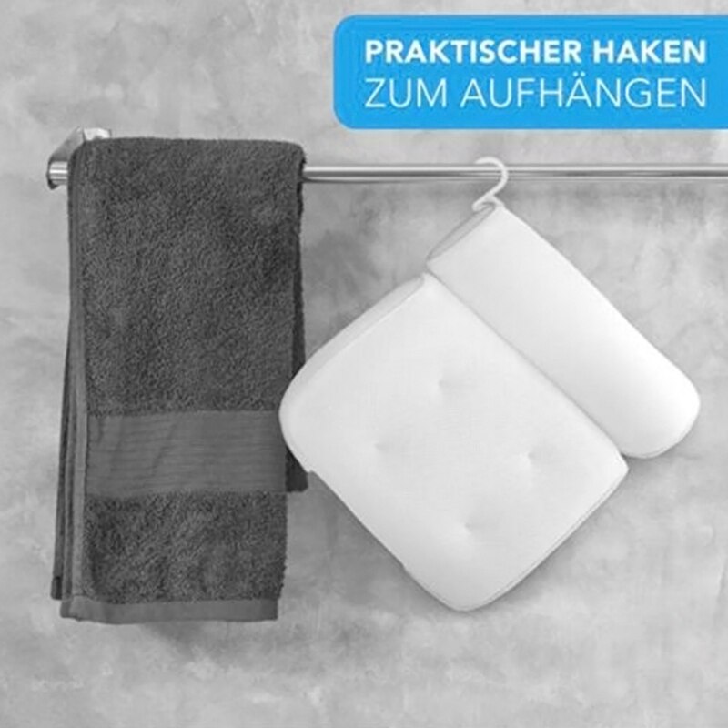 Badkussen, spa-hoofdsteunkussen Comfort voor nek en rug Geschikt voor alle badkuipen, bubbelbaden, 's en thuisspa 11 * 7,8 * 2,4 inch
