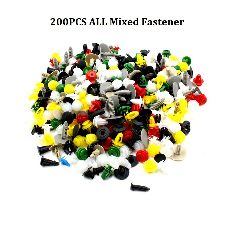 Universele Gemengde Auto Bumper Fender Deur Kofferbak Schroef Kunststof Sluiting Clip Voor Auto Behoud Klinknagel: A1-200PCS All Mixed
