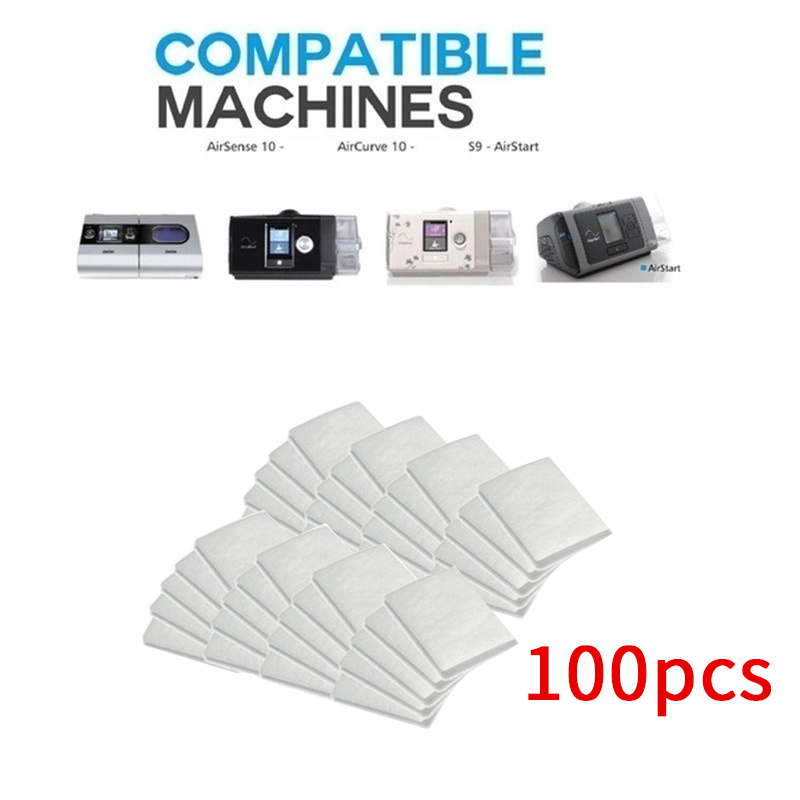 100 stk.  s9/s10 cpap engangs universelle erstatningsfiltre til resmed airsense