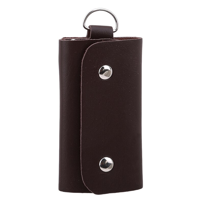 Moda presente chaveiro organizador fivela de couro chave carteira carro chaveiro: Brown