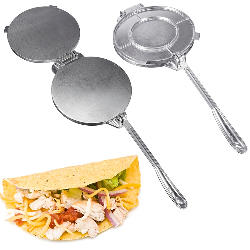 20 Cm Sliver Opvouwbare Tortilla Maker Aluminium Deeg Druk Zware Restaurant Tool Thuis Koken Pie Voor Keuken Gadgets