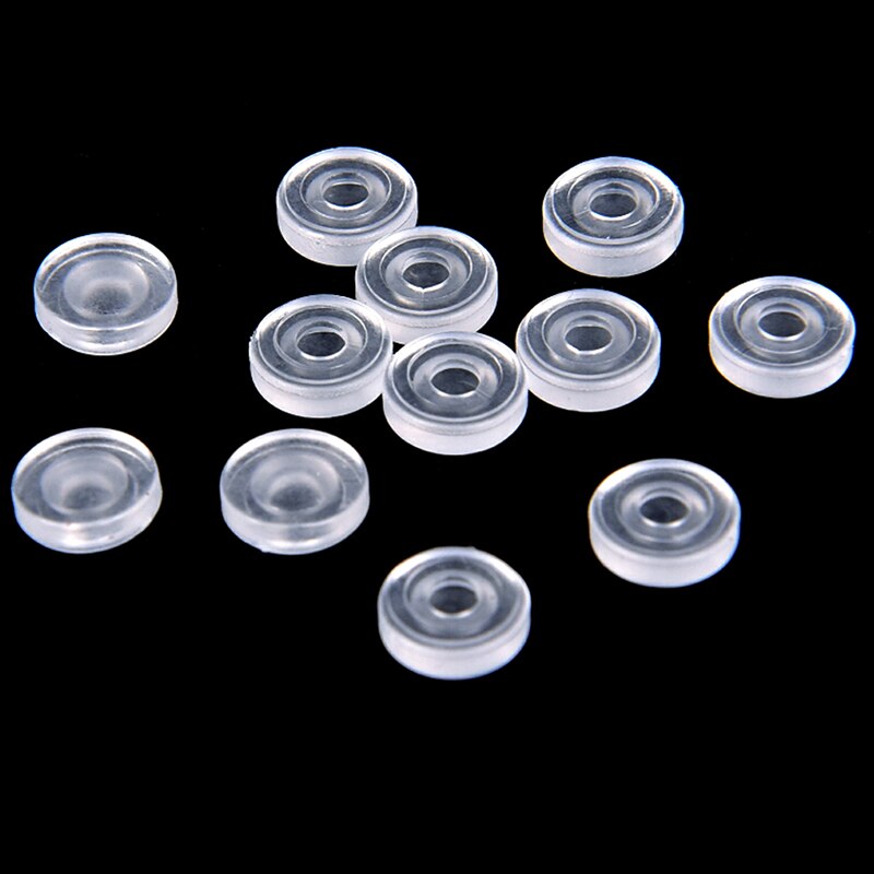 50 piezas Clip de oreja Anti-dolor almohadilla suave transparente de silicona Anti-dolor Pad para pendientes accesorios de la joyería DIY conclusiones