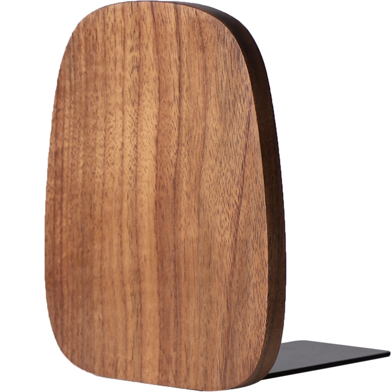 Walnut Wood Book Stand Desktop Organizer Desktop Office Home Bookends Book Ends Stand Holder Shelf
