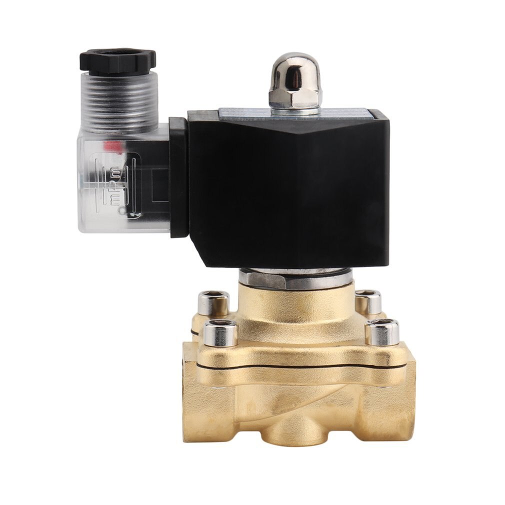 Válvula Solenoide de acción directa de cobre puro, Bobina Cuadrada de 1/2 pulgadas, CA, 220V, 2W, electromagnética, para herramientas de riego de jardín
