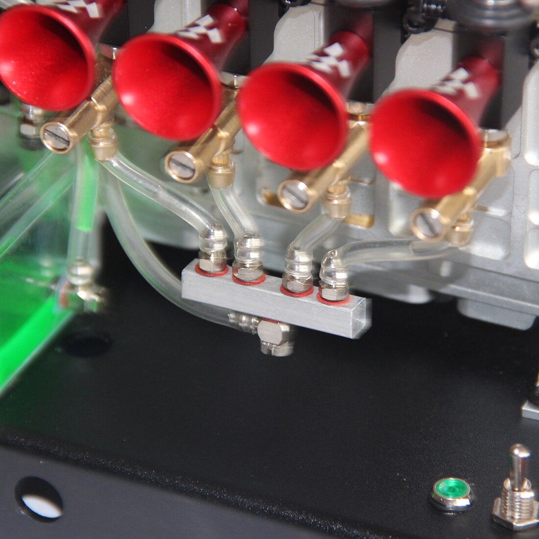 4-Way All-metal Oil Distributor Fuel by-pass Regulator T Connector for Toyan FS-L400 Nitro Engine Model