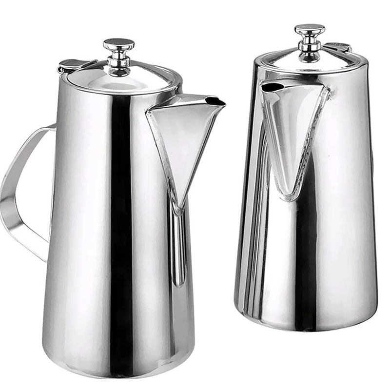 Pitcher Stainless Steel Water Carafe with Lid for Coffee Milk Beverage